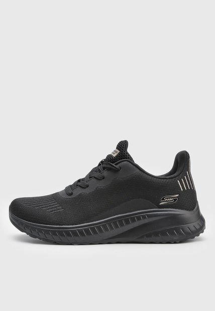 Tenis Training Negro-Dorado Skechers BOBS Squad Chaos
