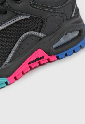 Tenis Lifestyle Negro-Magenta-Azul Skechers Uno Trail - Hot Hikes