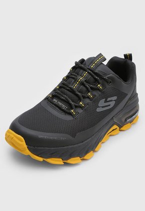 Tenis de Senderismo Negro-Amarillo Skechers Max Protect - Liberated