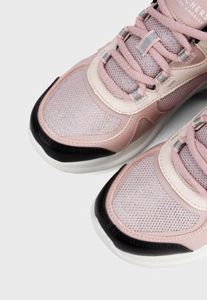 Tenis Lifestyle Rosa-Negro-Blanco Skechers Solei St. Groovilicious