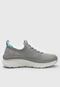 Tenis Walking Gris-Aguamarina Skechers D'Lux Walker-Star Stunner de Skechers