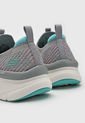 Tenis Walking Gris-Aguamarina Skechers D'Lux Walker-Star Stunner de Skechers