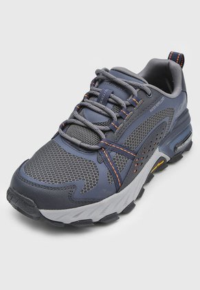 Tenis de Senderismo Azul Navy-Gris Skechers Max Protect