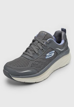 Tenis Training Gris-Beige-Lila Skechers D´Lux Walker - Infinite Motion