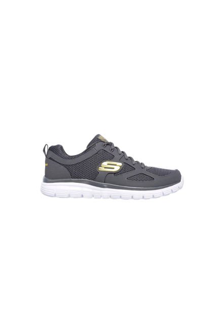 Tenis Hombre Skechers Burns Agoura - Gris-Blanco
