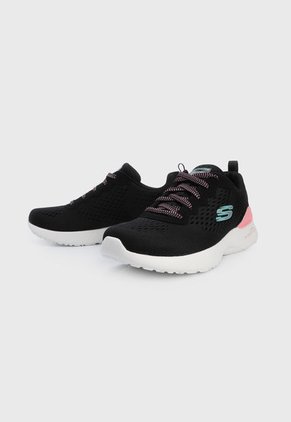 Tenis Training Negro-Blanco-Rosa-Azul Skechers Skech-air Dynamight