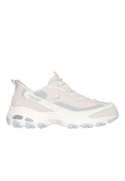 Tenis Skechers Mujer D'Lites Smooth Nostalgia - Beige