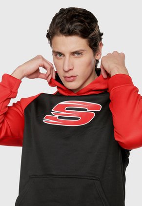 Buzo Negro-Rojo Skechers