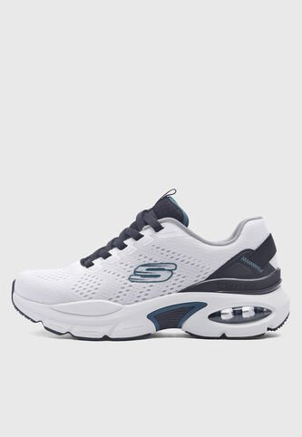 Tenis Lifestyle Blanco-Negro-Azul Petróleo SKECHERS Skech-Air Ventura Skechers