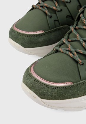 Tenis Lifestyle Verde Oliva-Blanco Skechers Rovina - Street Rovers