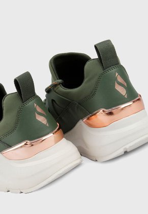 Tenis Lifestyle Verde Oliva-Blanco Skechers Rovina - Street Rovers