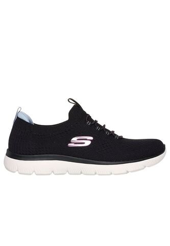 Tenis Skechers Mujer Summits Top Player - Negro - Blanco Skechers