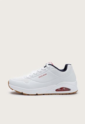 Tenis Lifestyle Blanco-Rojo-Azul Navy Skechers Uno-Stand On Air
