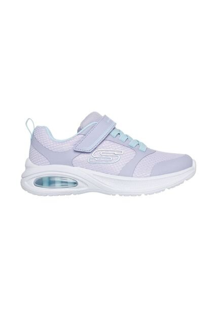 Tenis Skechers Niña Microspec Max Advance Velcro Lila Azul