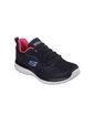 Tenis SKECHERS MESH LACE UP W-MEMORY- Negro Con Rosado Para Mujer de Skechers