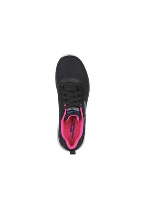 Tenis SKECHERS MESH LACE UP W-MEMORY- Negro Con Rosado Para Mujer