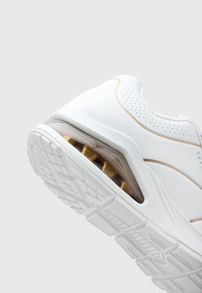 Tenis Lifestyle Blanco-Oro Rosa Skechers Uno 2-Golden Trim