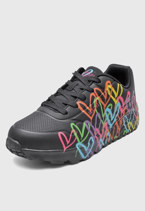 Tenis Lifestyle Negro-Multicolor SKECHERS JGoldcrown: Uno Lite - Spread the Love