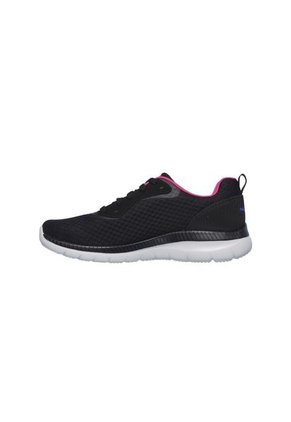 Tenis SKECHERS MESH LACE UP W-MEMORY- Negro Con Rosado Para Mujer