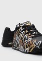 Tenis Lifestyle Negro-Dorado-Plateado Skechers Uno Metallic Love de Skechers