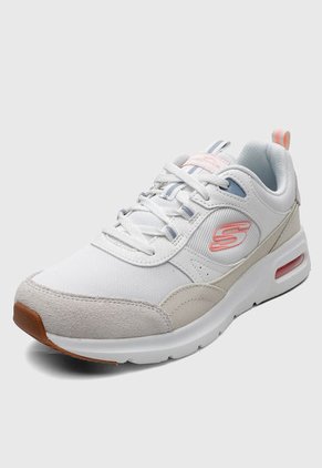 Tenis Lifestyle Blanco-Beige-Rosa SKECHERS Air Court Retro Avenue