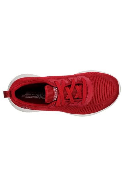 Tenis Rojo Skechers Bobs Sport Squad Tough Talk 32504/RED Femenino