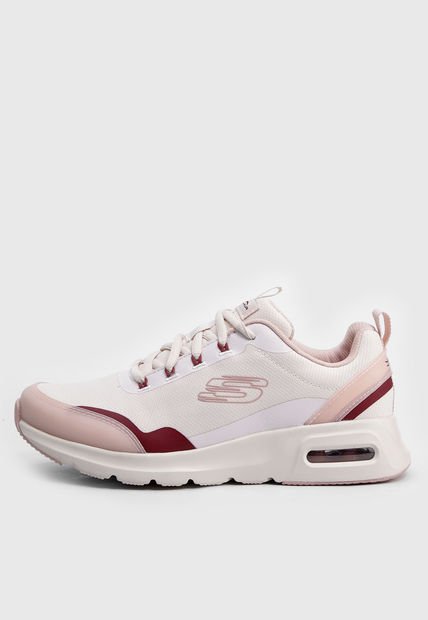 Tenis Running Beige-Palo Rosa-Vino Skechers Skech-Air Court