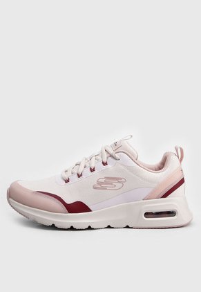 Tenis Running Beige-Palo Rosa-Vino Skechers Skech-Air Court