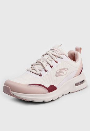 Tenis Running Beige-Palo Rosa-Vino Skechers Skech-Air Court