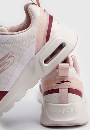 Tenis Running Beige-Palo Rosa-Vino Skechers Skech-Air Court