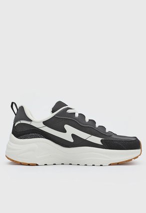 Tenis Lifestyle Negro-Marfil-Café Skechers D'Lites Wave-Always Better