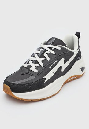 Tenis Lifestyle Negro-Marfil-Café Skechers D'Lites Wave-Always Better