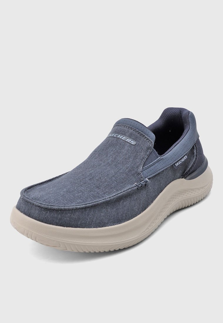 Mocasin Azul Beige SKECHERS Hasting Fielden Compra Ahora Dafiti Colombia