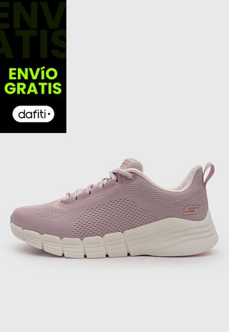Tenis Lifestyle Skechers Bobs Flex 2.0 Rosa Mauve Skechers