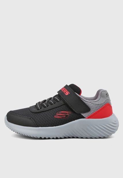 Tenis Lifestyle Negro-Gris-Rojo SKECHERS Boys Bounder - Trekzic ...