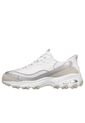 Tenis Mujer Skechers D'Lites Smooth Nostalgia - Blanco/Gris de Skechers