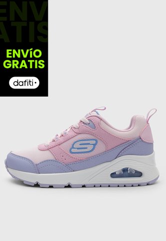 Tenis Lifestyle Skechers Uno - Mesh Rosa Skechers