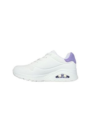Tenis Skechers Pop Back Para Mujer Color Blanco Y Morado