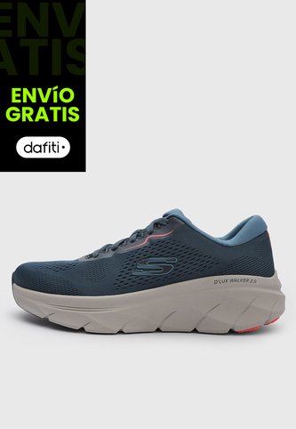 Tenis Walking Skechers D'Lux Walker 2.0 Azul Skechers