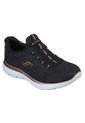 Tenis Mujer Skechers Summits Fresh Take Negro-Blanco de Skechers