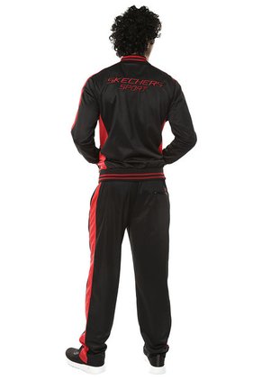 Sudadera  Negra-Roja Skechers