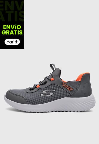 Tenis Lifestyle SKECHERS Bounder Brisk Burst Gris Skechers