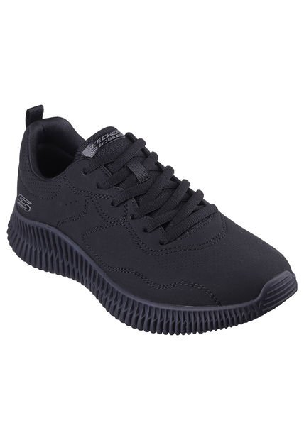 Skechers lace up sneakers hombre negro on sale