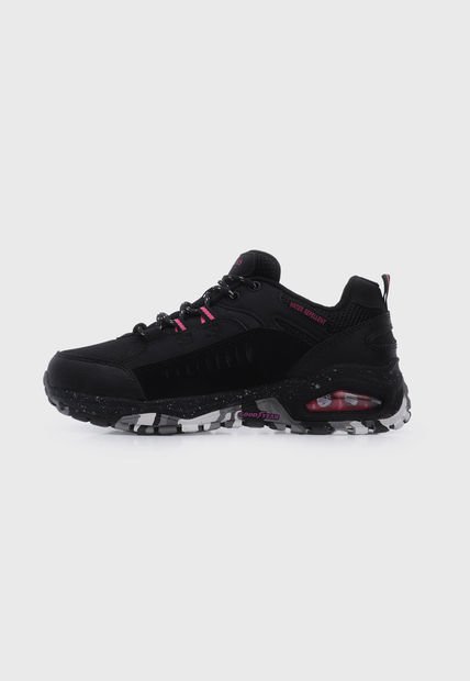 Tenis Trail Negro-Fucsia-Gris Skechers Uno Trail