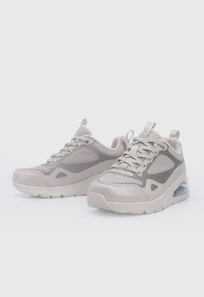 Tenis Lifestyle Palo Rosa-Plateado Skechers Uno 2