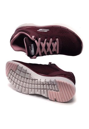 Tenis Running Vinotinto-Rosa Skechers Moving Fast
