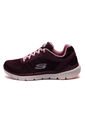 Tenis Running Vinotinto-Rosa Skechers Moving Fast de Skechers