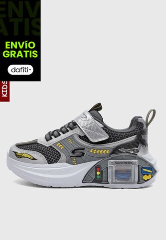 Tenis Lifestyle SKECHERS Garage Plateado Skechers