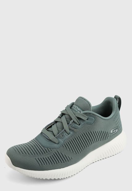 Tenis Running Verde-Blanco Skechers Tough Talk