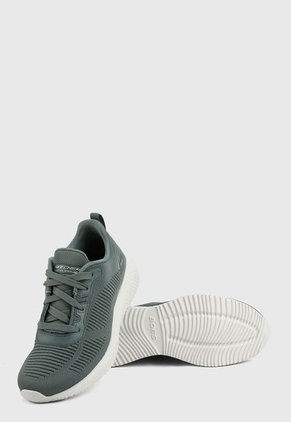Tenis Running Verde-Blanco Skechers Tough Talk